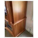 Solid Wood Entertainment Center Cabinet with Glass Doors, 78x46x25 Inches Contents not included