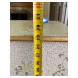 Hand-Painted Vintage Side Table with Floral Design and Drawer