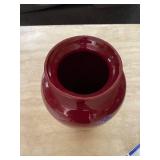 Large Red Haeger Ceramic Vase 15 Inch