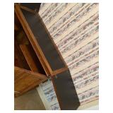 Solid Wood Cabinet with Flip-Top Panels and Interior Shelving