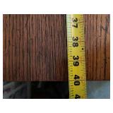 Solid Wood Cabinet with Flip-Top Panels and Interior Shelving