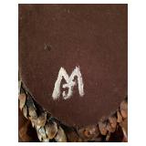 Handcrafted Pinecone Duck Sculpture with Signed Base