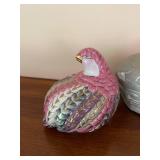 Set of 3 Decorative Animal Figurines - Cat by Isabel Bloom, Mexican Pottery Turtle, and Colorful Bird