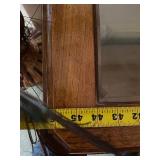 Wood and Glass Sofa Table with Lower Shelf 47x13x26 Inches