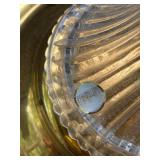 Vintage Crystal Swing Arm Floor Lamp with Pleated Shade