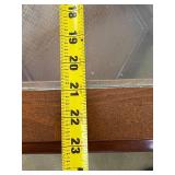 Hexagonal Wood and Glass Side Table with Lower Shelf