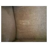 Gray Upholstered Sofa and Loveseat Set with Throw Pillows - Wear