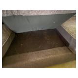 Gray Upholstered Sofa and Loveseat Set with Throw Pillows - Wear