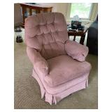 Upholstered Armchair by Best Chairs Inc. in Mauve Fabric