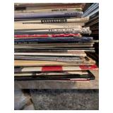 Large Vinyl Record Collection Featuring Various Artists and Genres