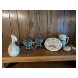Decorative Collection with Wooden Swan, No Smoking Plaque, Lash