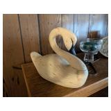 Decorative Collection with Wooden Swan, No Smoking Plaque, Lash