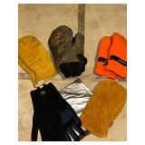 Collection of Work and Winter Gloves, Various Styles and Sizes