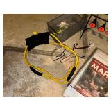 Group of Hunting and Fishing Gear with Slingshot, Target, Map Guides, and Accessories