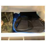 Collection of Tote Bags, Drawstring Bag, and Assorted Straps