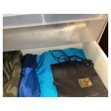 Collection of Tote Bags, Drawstring Bag, and Assorted Straps