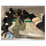 Collection of Tote Bags, Drawstring Bag, and Assorted Straps