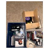 Large Music Media Collection with CDs, Cassettes, and Vinyl Records