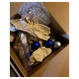 Lot of 4 Boxes of Assorted Holiday Ornaments and Decorations