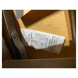 Set of 4 Vintage Wood Folding Chairs with Padded Seats