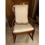 Wooden Rocking Chair with Cushions, 24x30x40 Inches