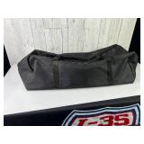 Black Zippered Fabric Duffle Bag Black Zippered Fabric Duffle Bag