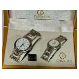 Calvin Hill Quartz His-and-Hers Watch Set With Wooden Case Calvin Hill Quartz His-and-Hers Watch Set With Wooden Case