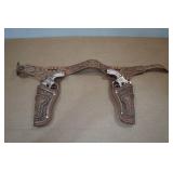Vintage Double Holster Toy Gun Belt Vintage Double Holster Toy Gun Belt