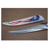 American Flag Eagle Themed Hunting Knife