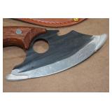 Rolled Carbon Steel Finger Hole Hunting Knife
