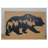 Metal Black Bear Wall Art