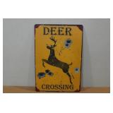Novelty Metal Sign - Deer Crossing Novelty Metal Sign - Deer Crossing