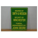 Novelty Metal Sign - Smith & Wesson Novelty Metal Sign - Smith & Wesson