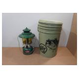 Coleman Lantern and Miller Lite 5-Gallon Bucket with Lid Coleman Lantern and Miller Lite 5-Gallon Bucket with Lid