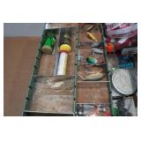 Vintage Walton Grip Loc Tackle Box with Assorted Tackle Vintage Walton Grip Loc Tackle Box with Assorted Tackle