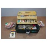 Vintage Tackle Box with Assorted Tackle Vintage Tackle Box with Assorted Tackle