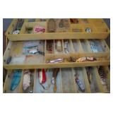 Vintage Tackle Box with Assorted Tackle Vintage Tackle Box with Assorted Tackle