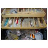 Vintage Tackle Box with Assorted Tackle Vintage Tackle Box with Assorted Tackle
