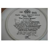 Vintage Collectors Plate with Etched Glass Piece Vintage Collectors Plate with Etched Glass Piece