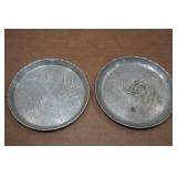 Vintage Hunter & Dog Lighter with 2 Metal Ashtrays Vintage Hunter & Dog Lighter with 2 Metal Ashtrays