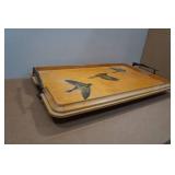 Vintage Serving Tray with Long Gun Handles Vintage Serving Tray with Long Gun Handles