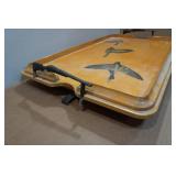 Vintage Serving Tray with Long Gun Handles Vintage Serving Tray with Long Gun Handles