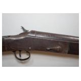 Vintage 10 Gauge Single Shot Shotgun - Damascus Steel Barrel Vintage 10 Gauge Single Shot Shotgun - Damascus Steel Barrel