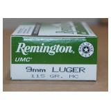 50 Remington 9mm Luger 115 Gr MC Ammo 50 Remington 9mm Luger 115 Gr MC Ammo