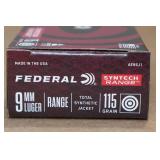 50 Federal Syntech 9mm Luger 115 Gr TSJ Ammo 50 Federal Syntech 9mm Luger 115 Gr TSJ Ammo