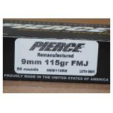 50 Pierce 9mm Luger 115 Gr FMJ Ammo 50 Pierce 9mm Luger 115 Gr FMJ Ammo