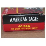 50 Winchester .40 S&W 180 Gr JHP Ammo - Plus 12 American Eagle 165 Gr FMJ 50 Winchester .40 S&W 180 Gr JHP Ammo - Plus 12 American Eagle 165 Gr FMJ