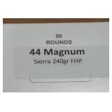 50 .44 Magnum 240 Gr Sierra FHP Ammo 50 .44 Magnum 240 Gr Sierra FHP Ammo