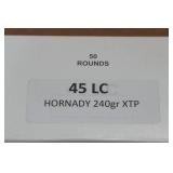 50 .45 LC 240 Gr Hornady XTP Ammo 50 .45 LC 240 Gr Hornady XTP Ammo