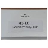 50 .45 LC 240 Gr Hornady XTP Ammo 50 .45 LC 240 Gr Hornady XTP Ammo